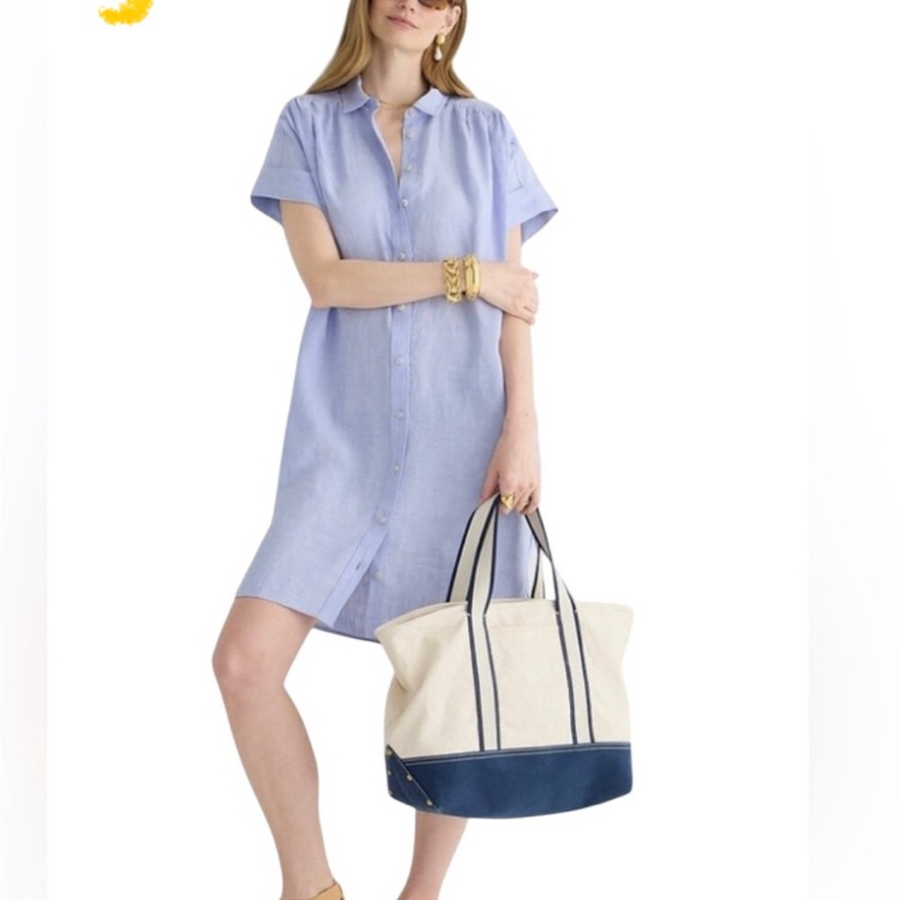 Light Blue Button-Up Dress Baird Mcnutt Irish linen